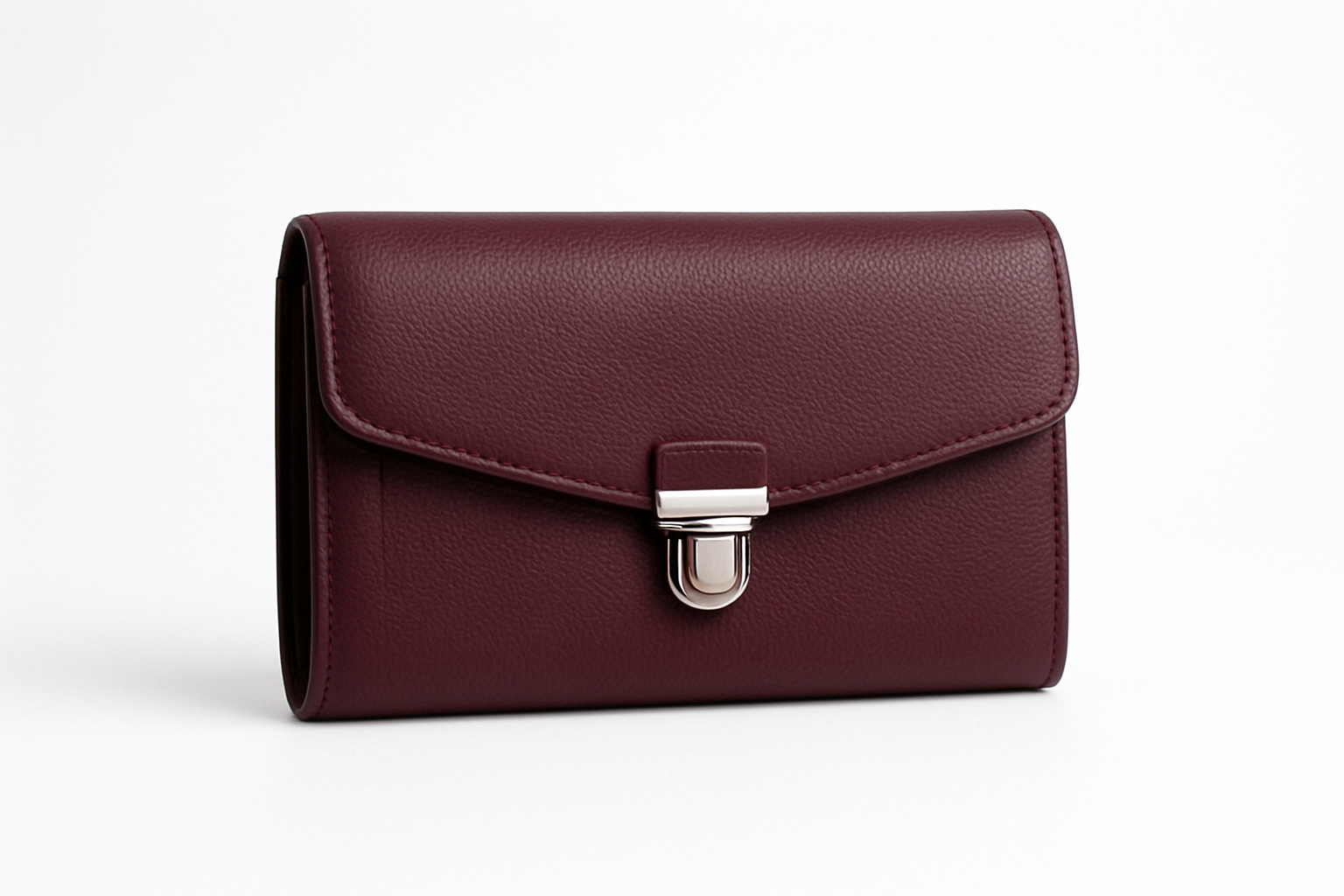 Burgundy women's wallet front view