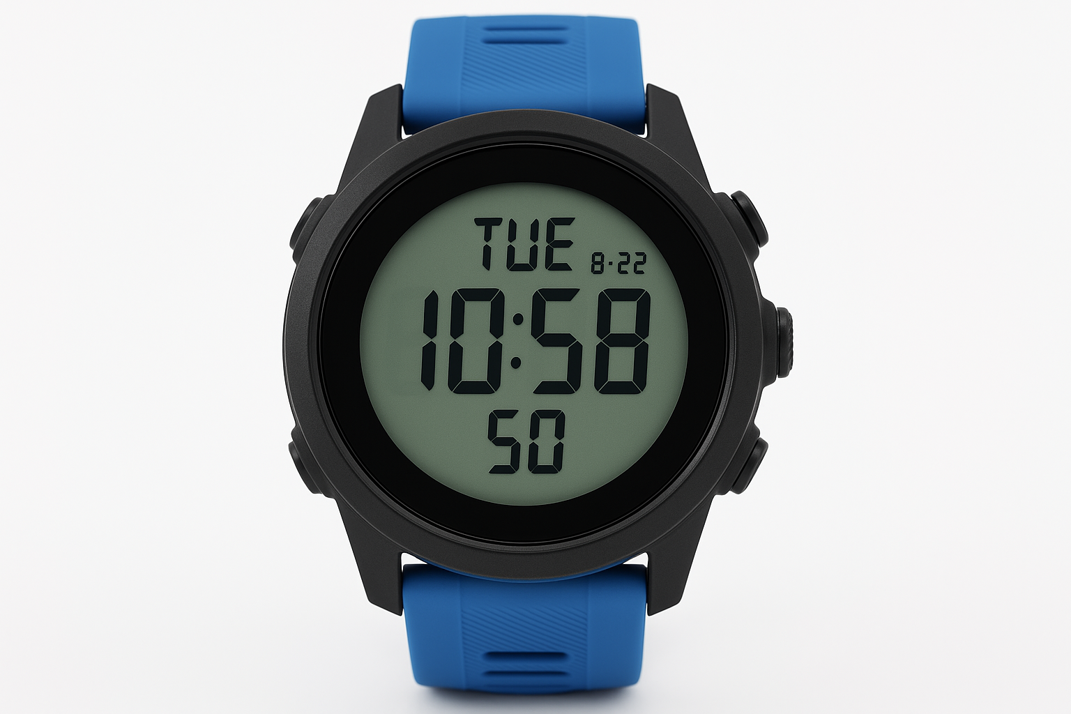 Men's Digital Watch - Blue Strap Front