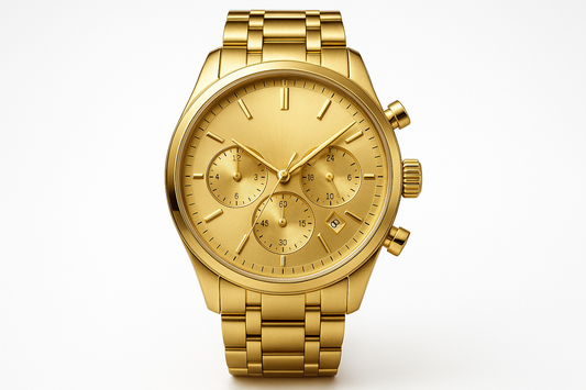 Men's Multifunction Steel Elegance Watch in Golden
