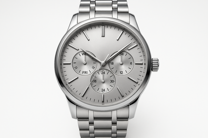 Men's Multifunction Steel Elegance Watch in Silver