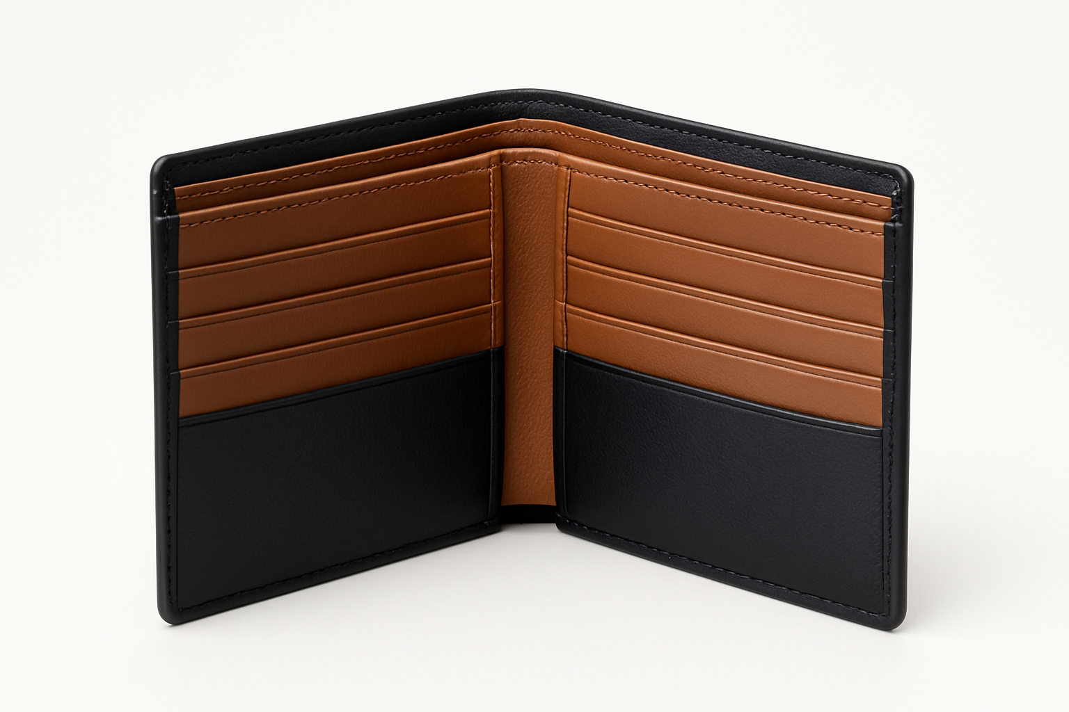 Men's wallet interior view