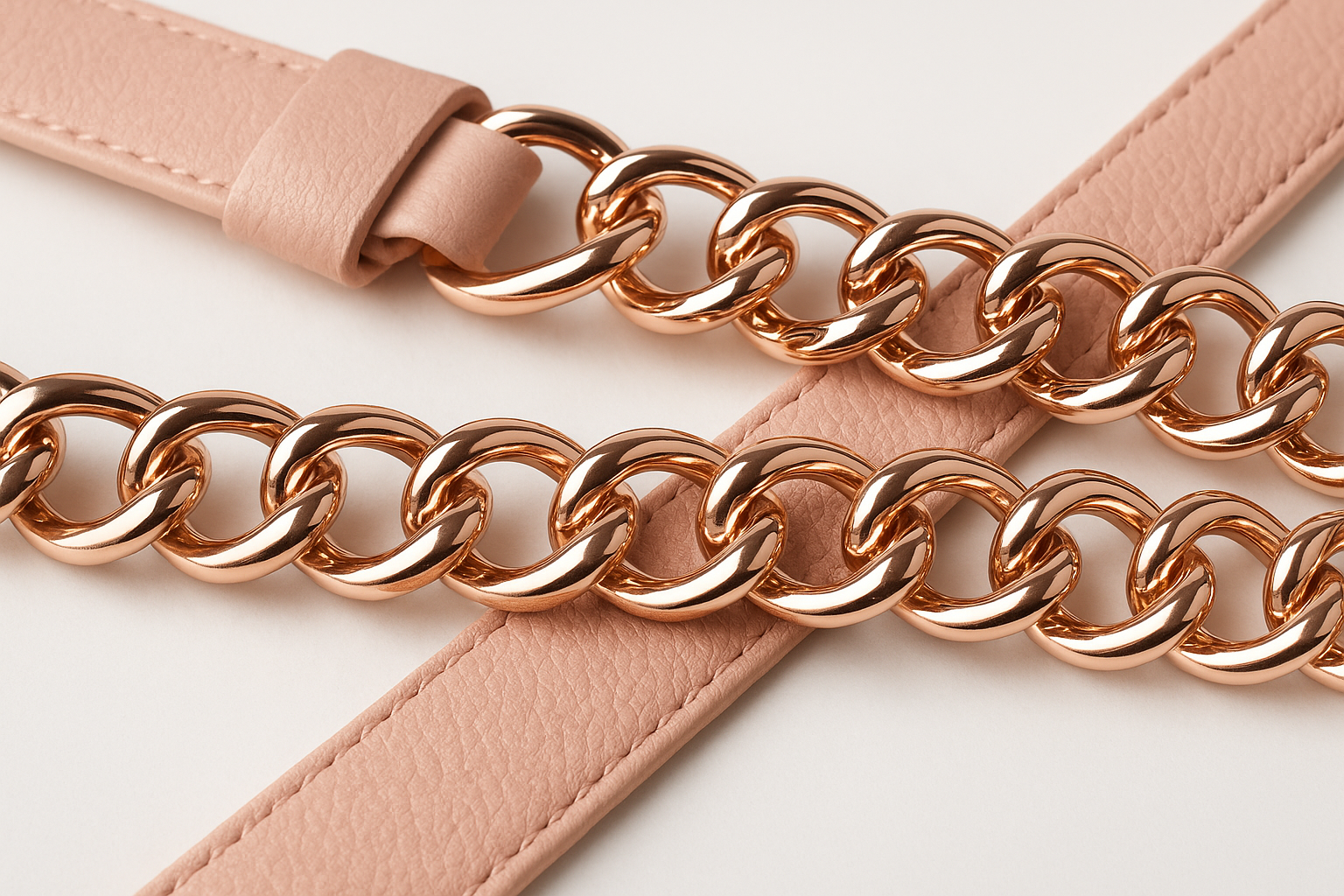 Pink belt chain detail