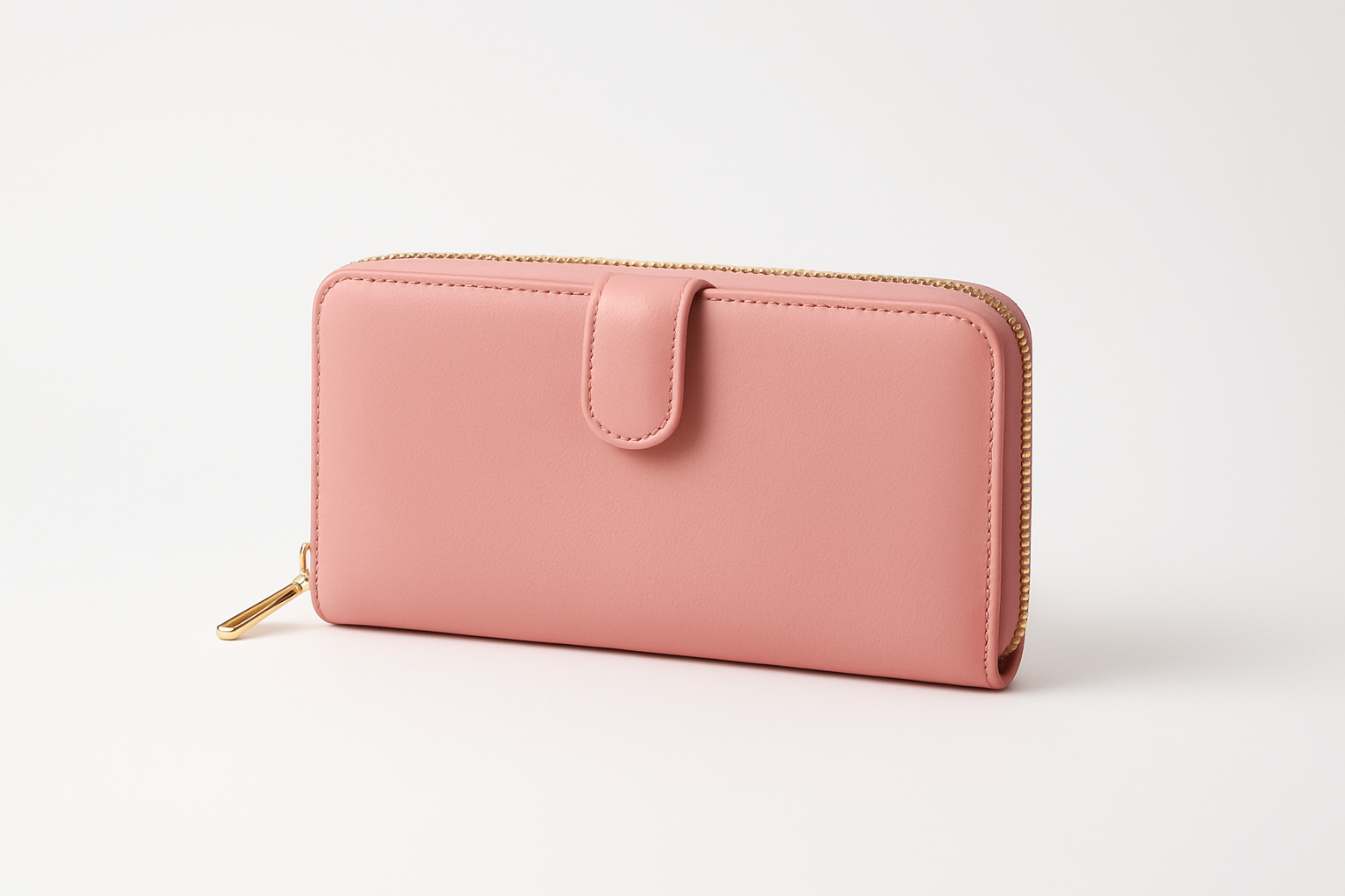 Pink women's wallet front view
