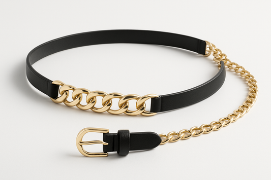 Women's chain belt full view