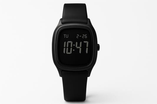 Women's Digital Watch - Black Strap Front