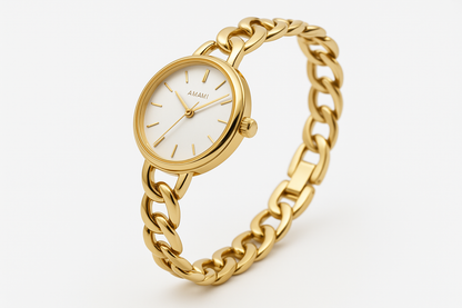Women's Elegant Chain Watch - Golden Side