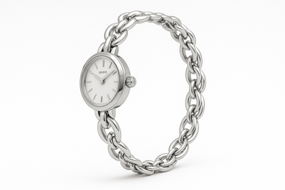 Women's Elegant Chain Watch - Silver Side