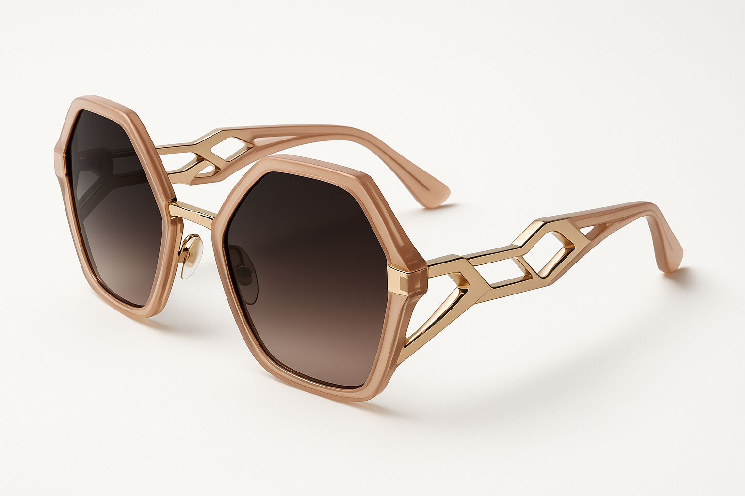 Women's geometric sunglasses - side angle view